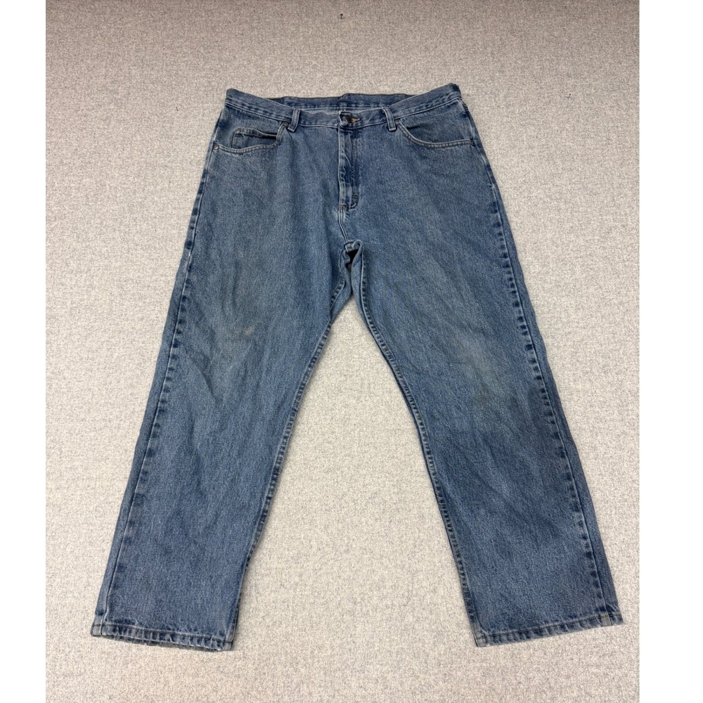 Wrangler Relaxed Fit Jeans 38 x 29 Blue Cotton Denim 5-Pocket 97601VR Mens Pants